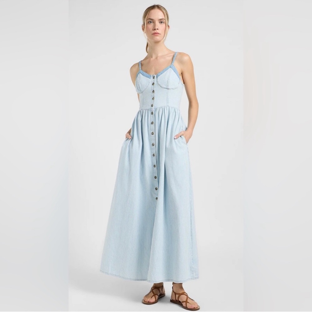 Lee Quick Change Blue Stripe Corset Dress